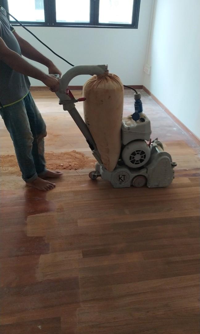 Sanding & Varnishing Works, parquet floor scratch repair