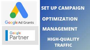Set up a google grants account,create winning fundraising ads