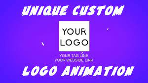 Create a unique custom logo animation and intro