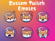 Design custom twitch logo, emotes and animated overlays for stream