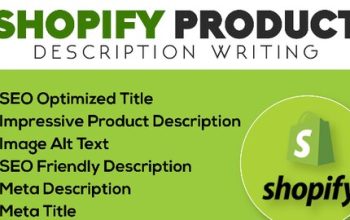 Write shopify product descriptions and SEO titles