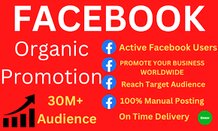 I will do organic facebook promotion to 25m people in USA