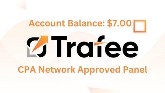 Trafee CPA Network Approved Panel Sell 100% Original Account