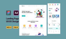 Professional UI UX landing page and web template design